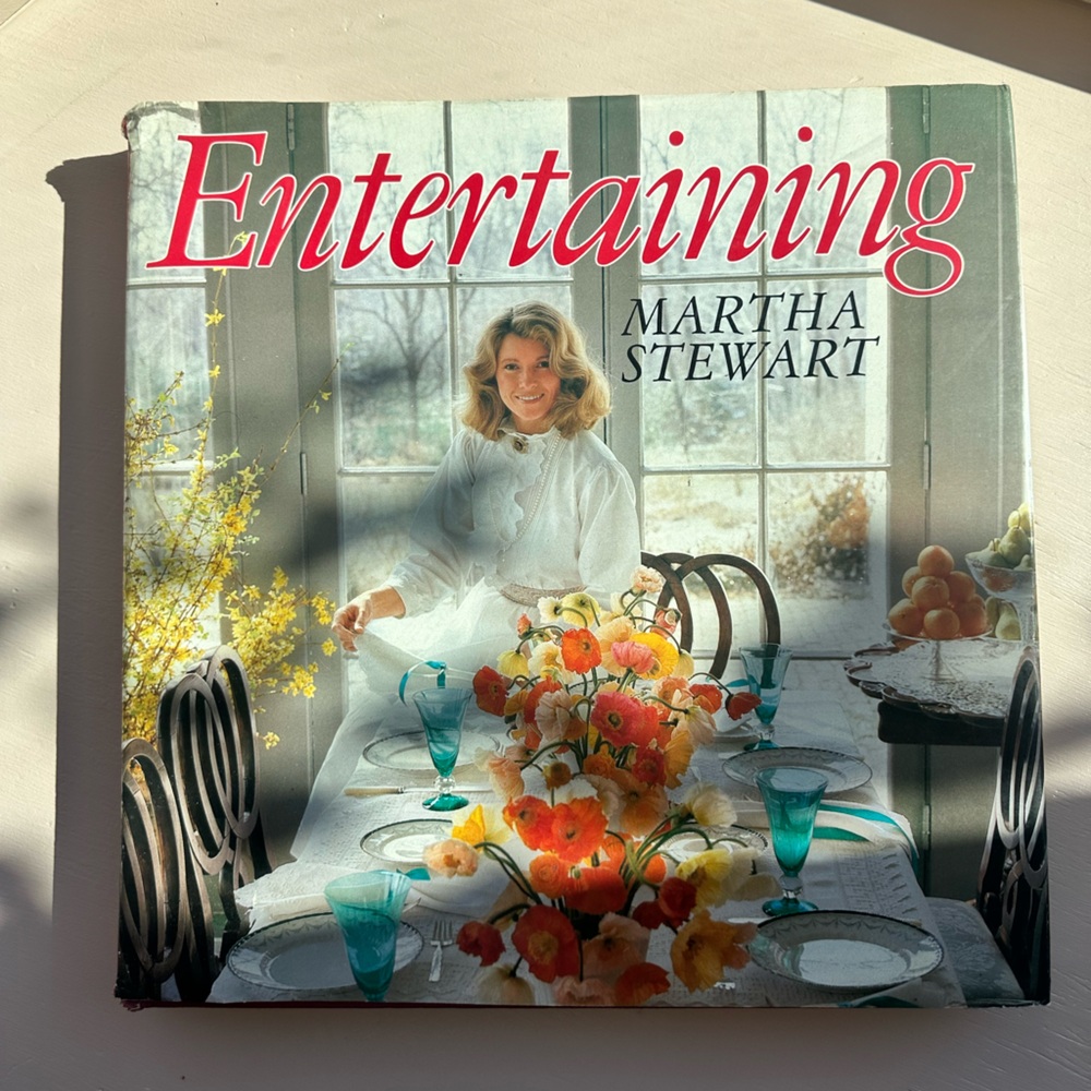 Vintage 1982 Martha Stewart "Entertaining" Hardcover Cookbook (First Edition)